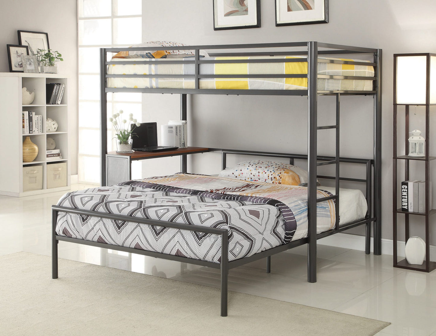 GUNMETAL + TWIN/FULL METAL - BED