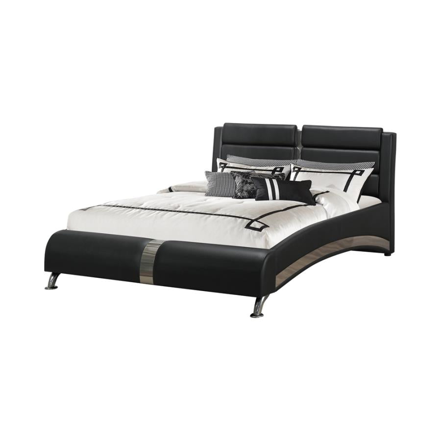 Heremaine Black Upholstered King Bed