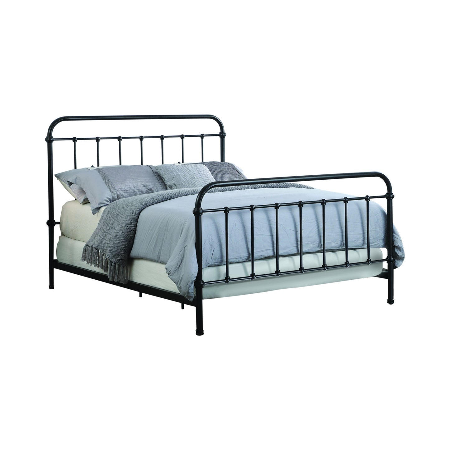 DARK BRONZE- PANEL METAL BED