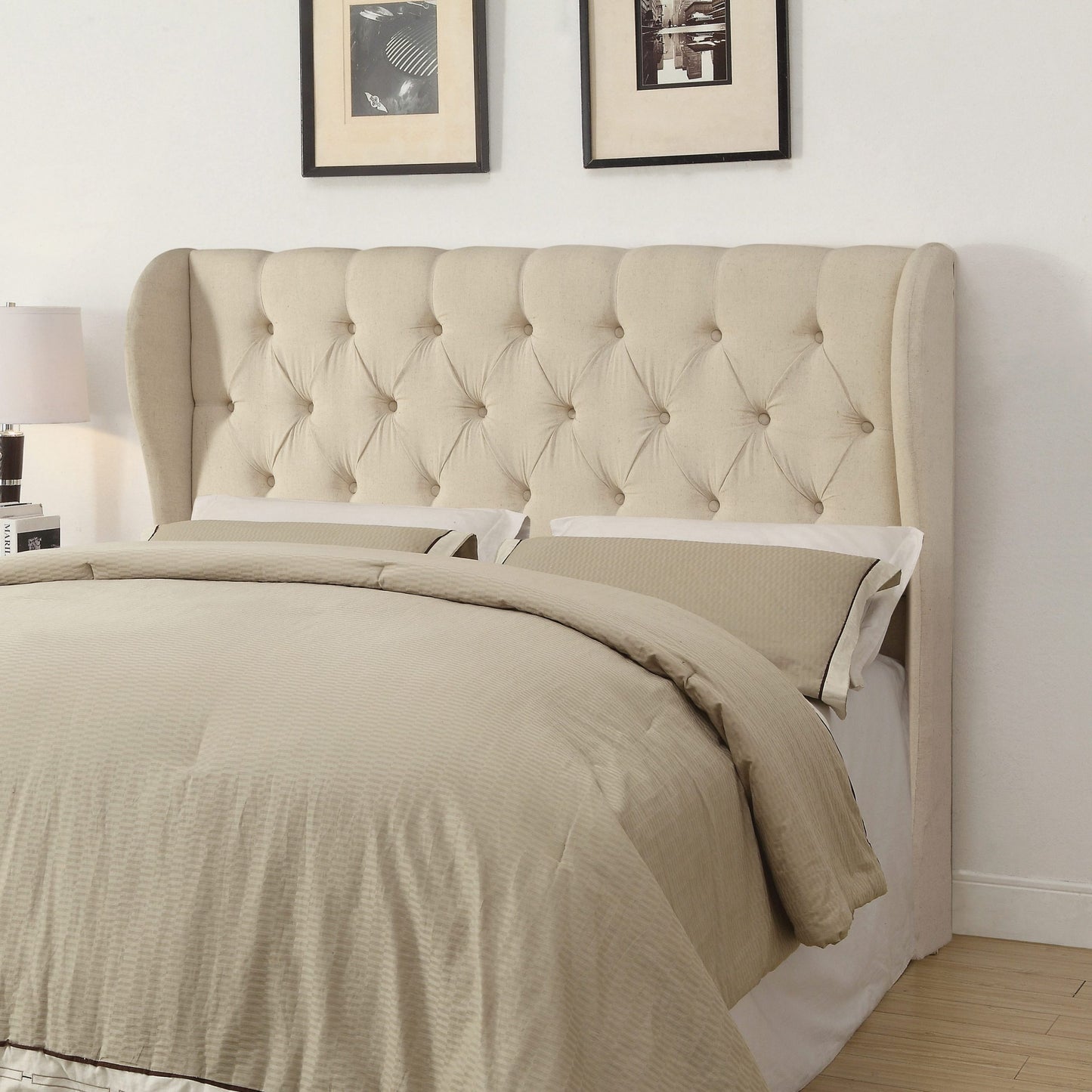 BEIGE - QUEEN/FULL UPH HEADBOARD