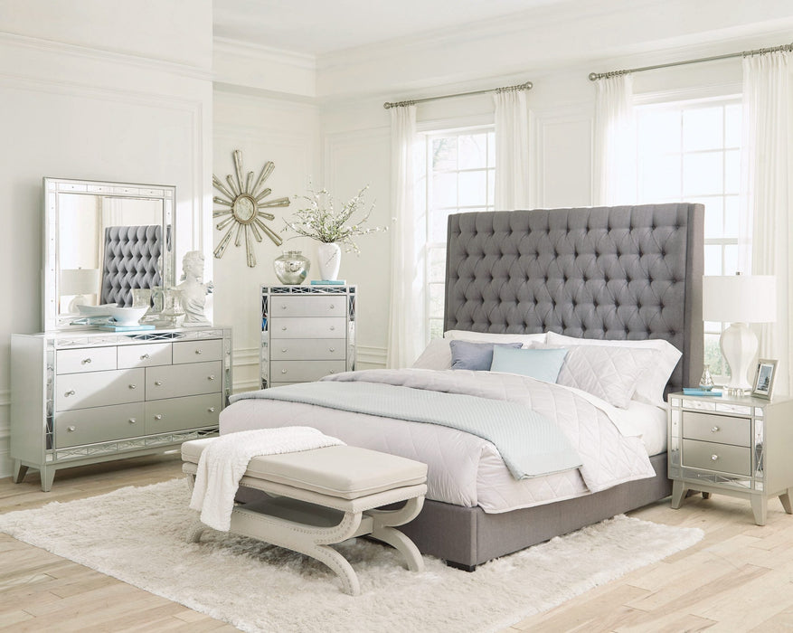 W BULLBULL HEADBOARD - Grey Transitional Headboard | NorCal Furniture Santa Clara CA