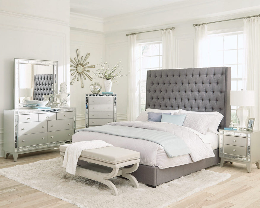 W BULLBULL HEADBOARD - Grey Transitional Headboard | NorCal Furniture Santa Clara CA