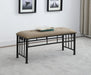 PUFFY BENCH - Brown Transitional Bench | NorCal Furniture Santa Clara CA