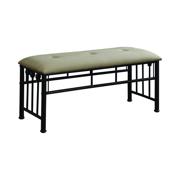 PUFFY BENCH - Brown Transitional Bench | NorCal Furniture Santa Clara CA