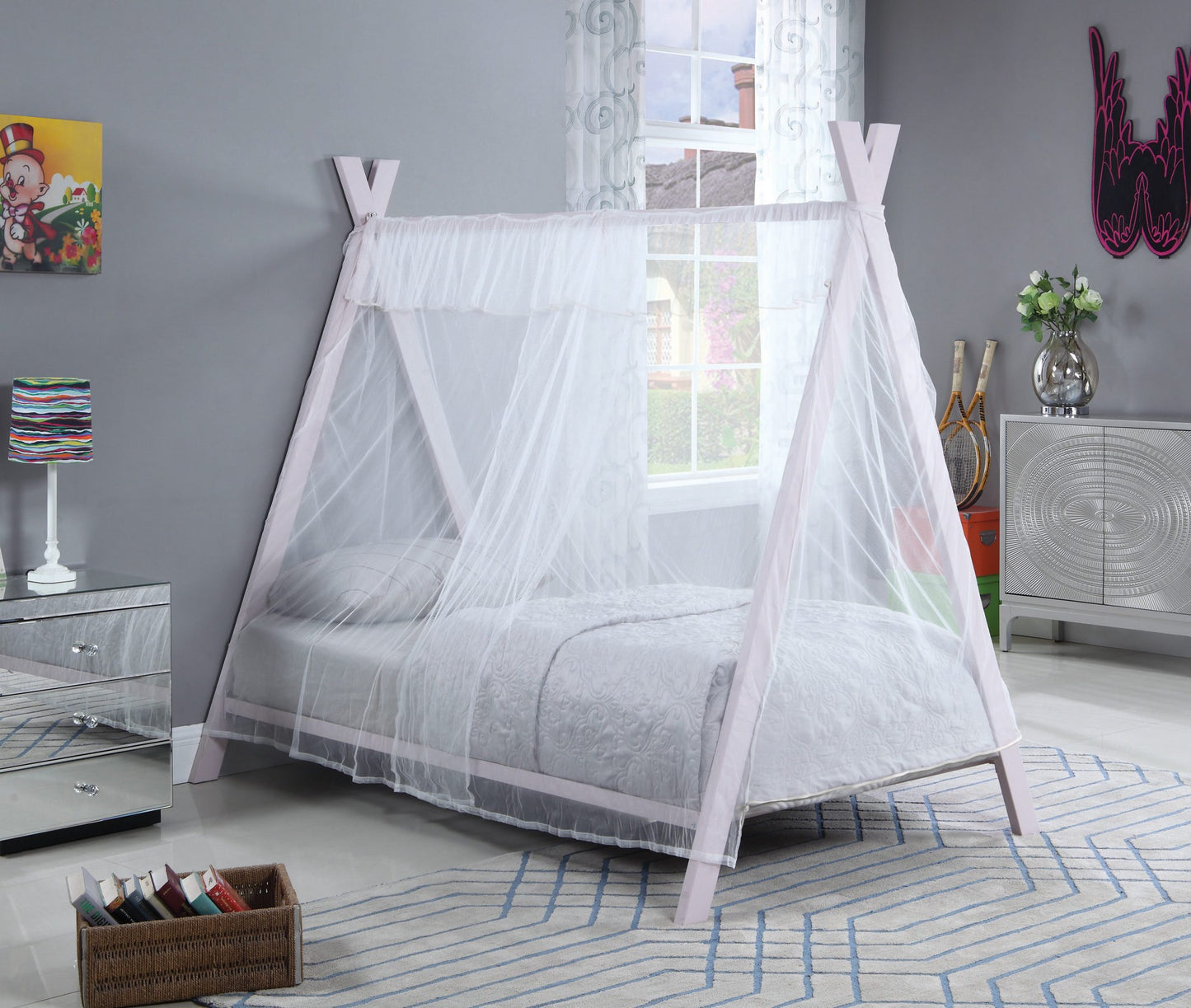 PINK - TWIN TENT BED