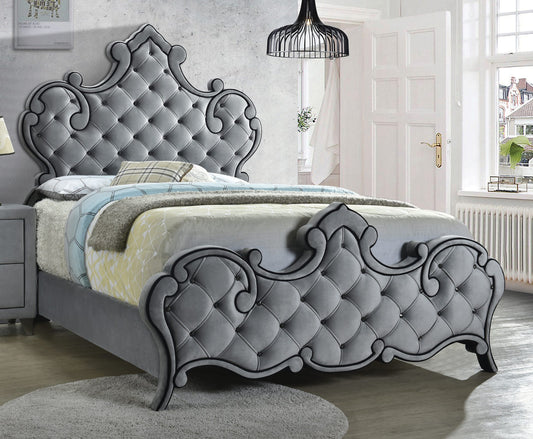 GREY VELVET - BED