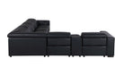 Global United 1208 Black 7PC Sectional