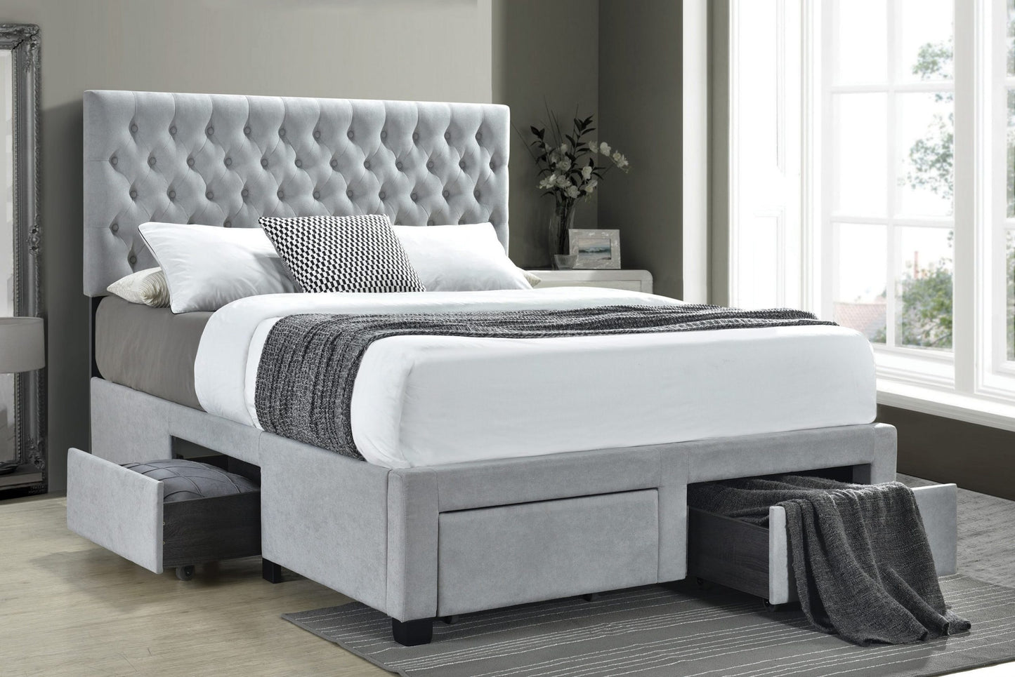 LIGHT GREY - STORAGE BED