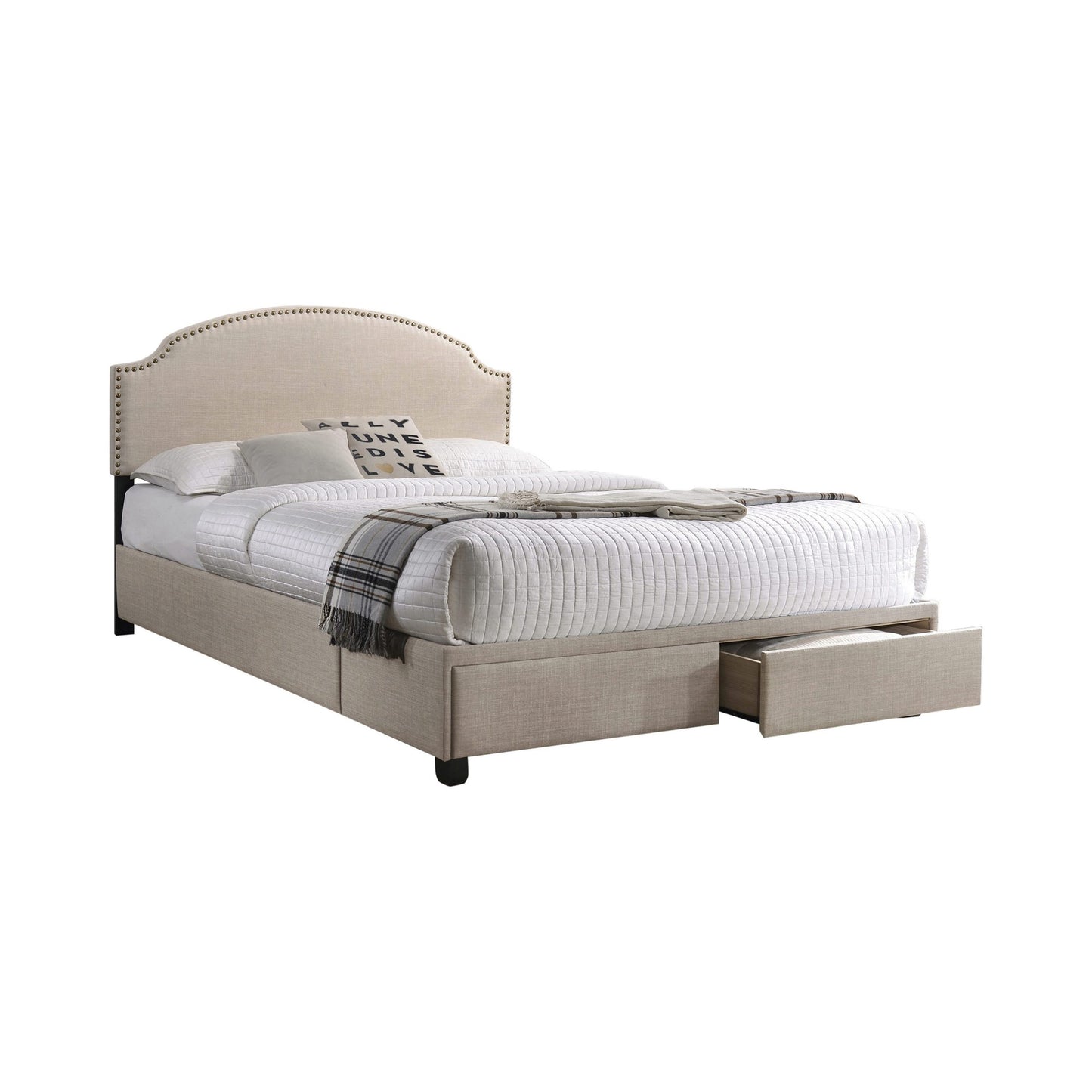 BEIGE - STORAGE BED