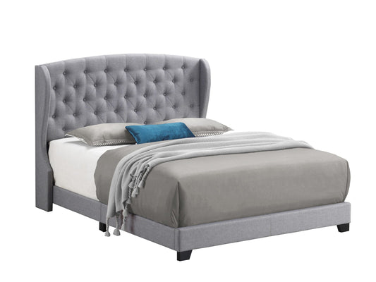 GREY - UPHOLSTERED BED