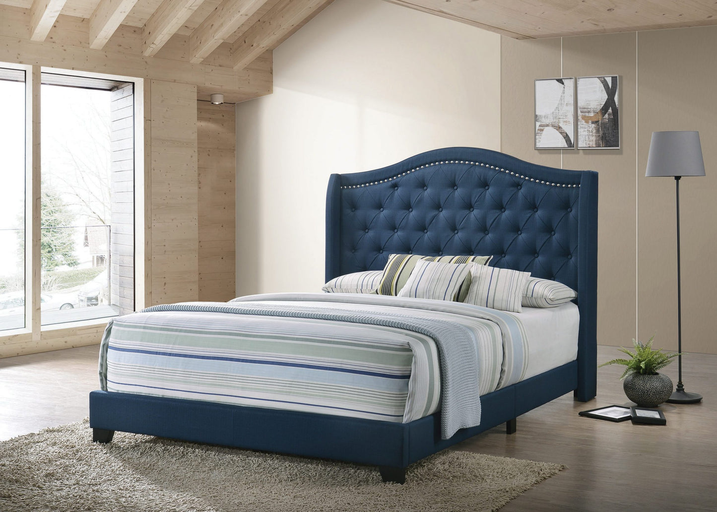 BLUE - CAMEL BACK BED