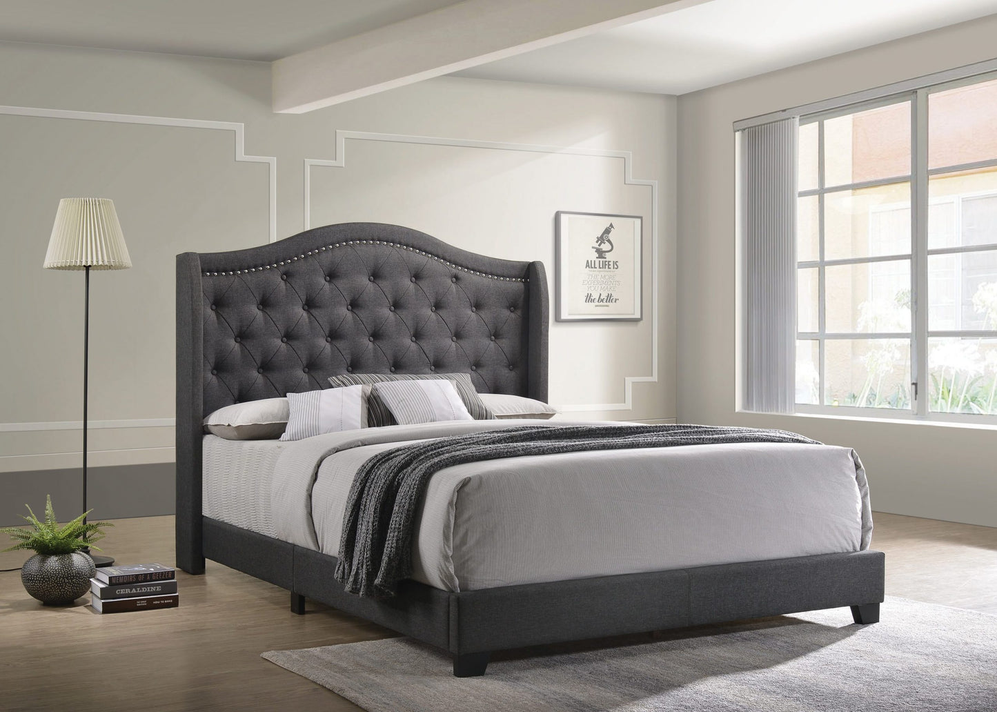 GREY - CAMEL BACK BED