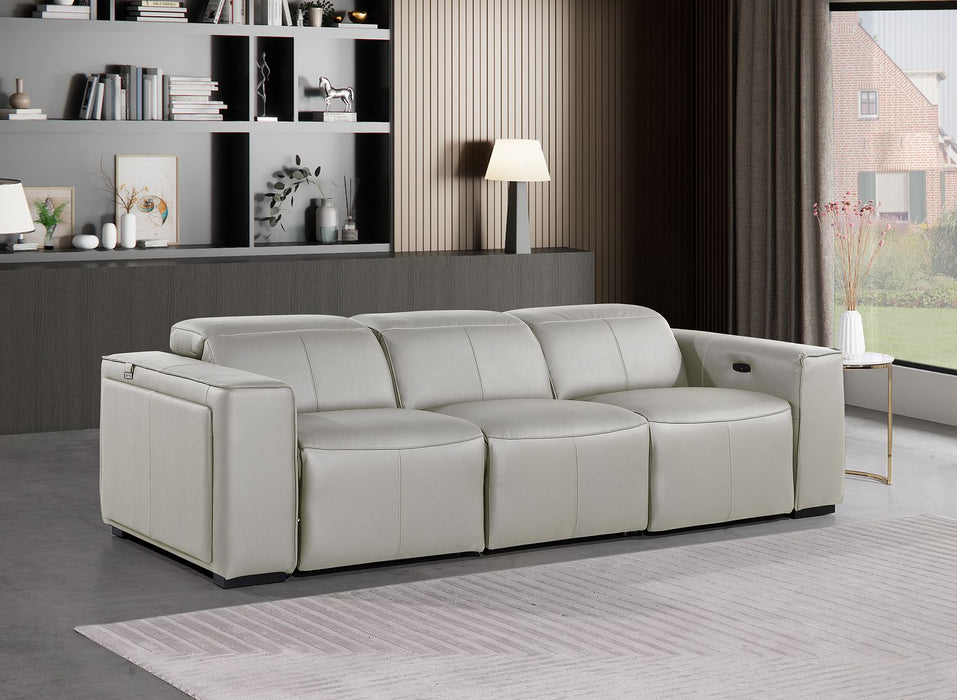 DivanItalia 1224 Power Reclining Sofa – Light Grey