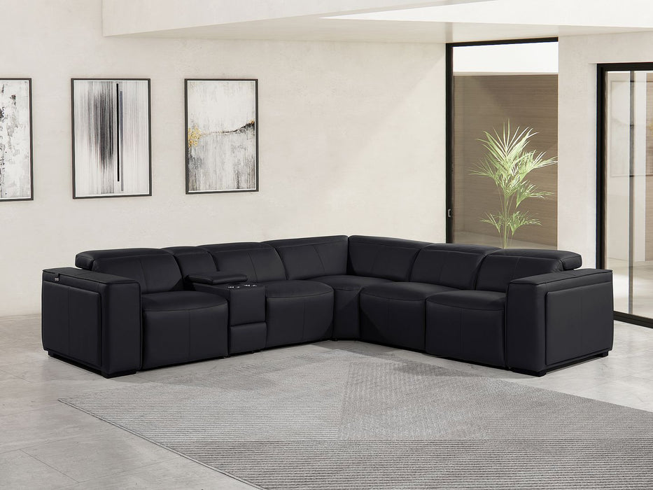 1224 Sectional - Black 6pc