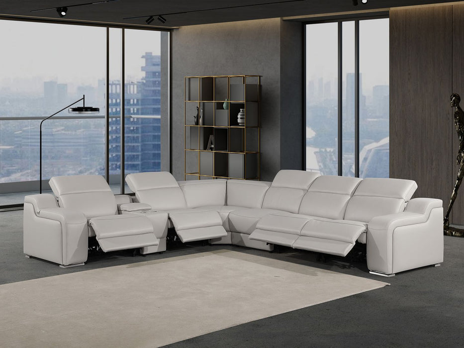 DivanItalia 1116 7pc(4pwr) Sectional – Light Grey