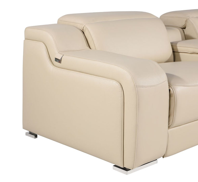 Global United 6111 Power Reclining Loveseat | Genuine Leather