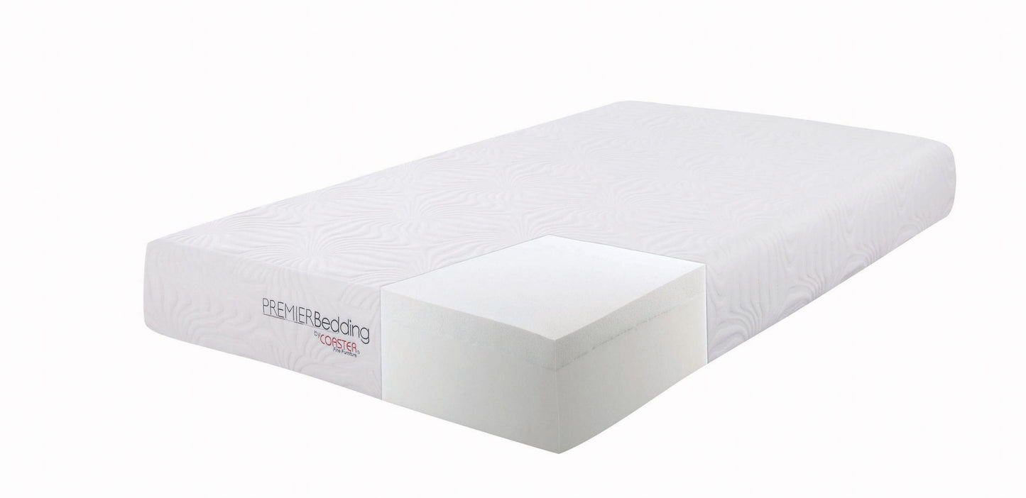 WHITE - 10" MEMORY FOAM MATTRESS