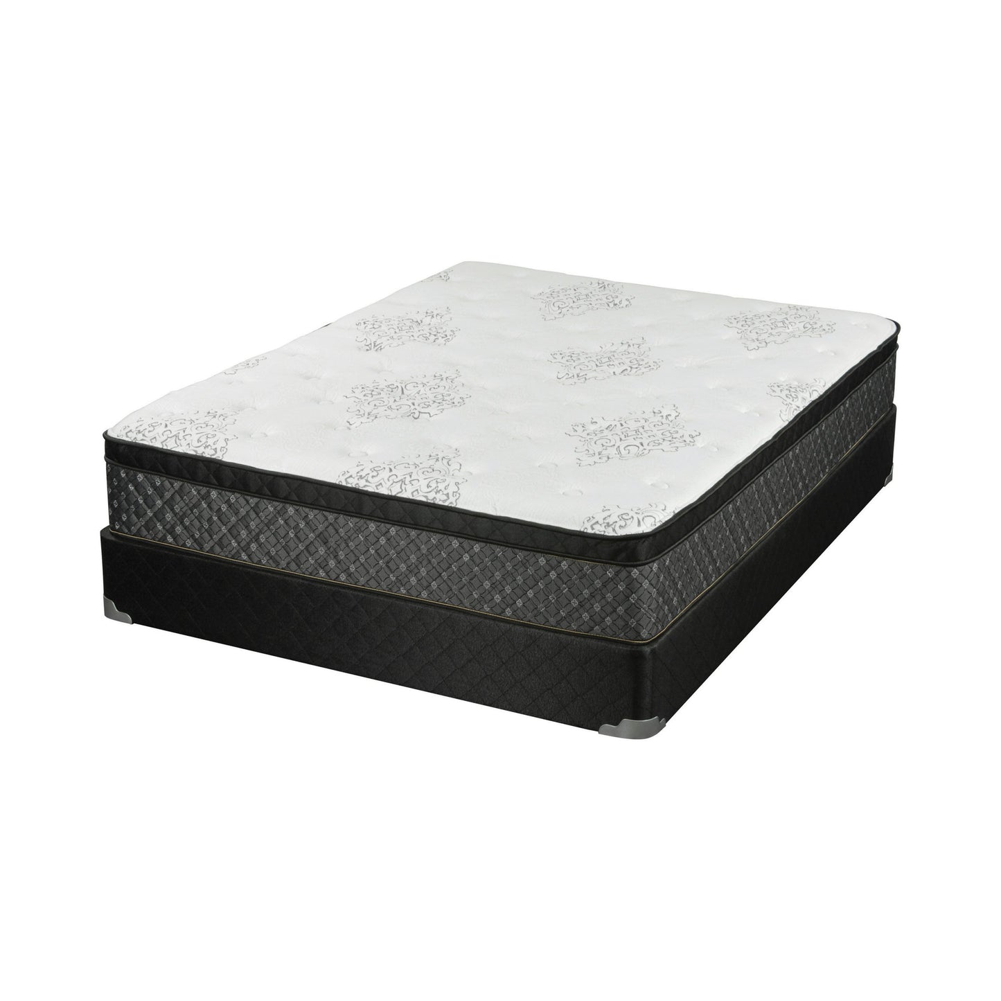 WHITE AND BLACK - 12.5" PREMIUM-FOAM ENCASED MATTRESS