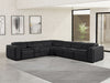 1224 Sectional - Black 7pc-3pwr