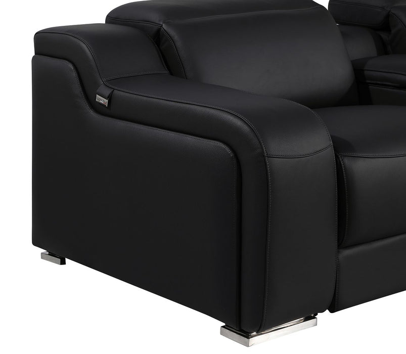 Global United 6111 Power Reclining Loveseat | Genuine Leather