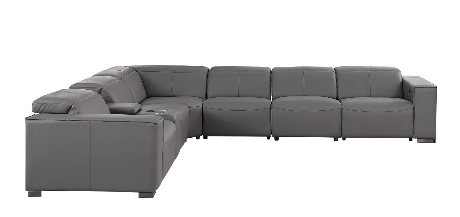 Global United 1208 Dark Grey 7PC Sectional