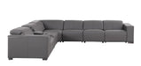 Global United 1208 Dark Grey 7PC Sectional