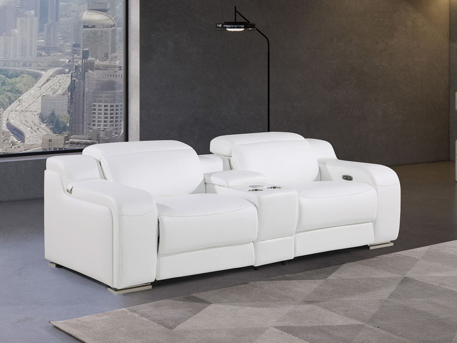 Global United 6111 3-Piece Reclining Set – White