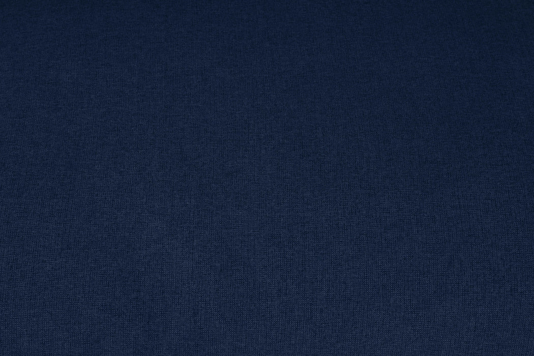 Serene Navy Linen Fabric Deluxe Cloud Ottoman
