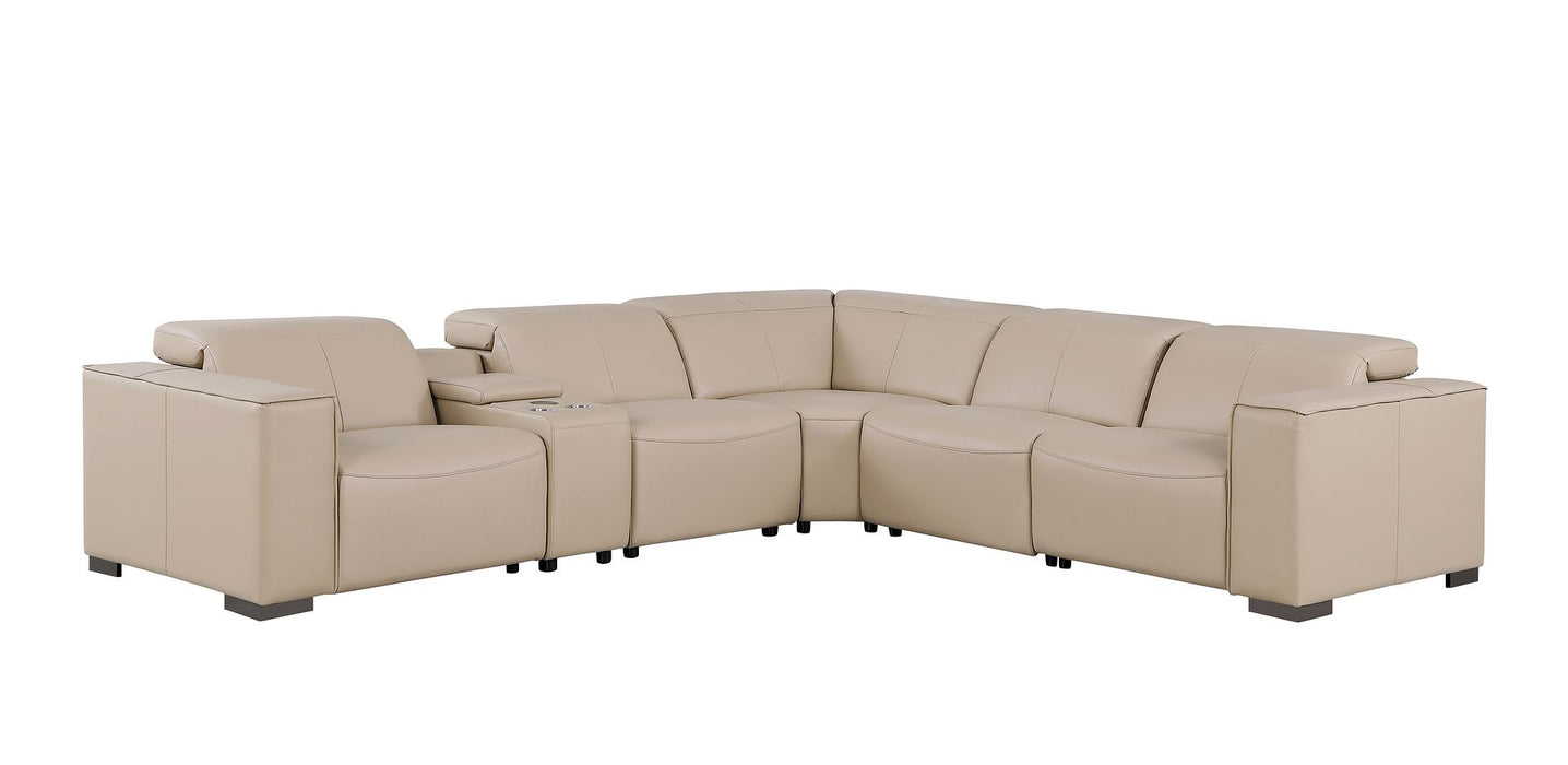 Global United 1208 Beige 6PC Sectional