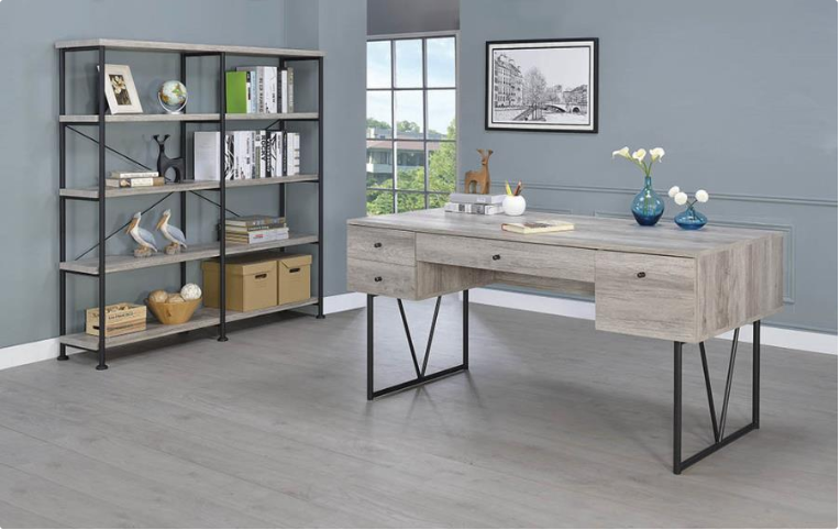 ALIESE  OFFICE TABLE - Grey Office Table | NorCal Furniture Santa Clara CA