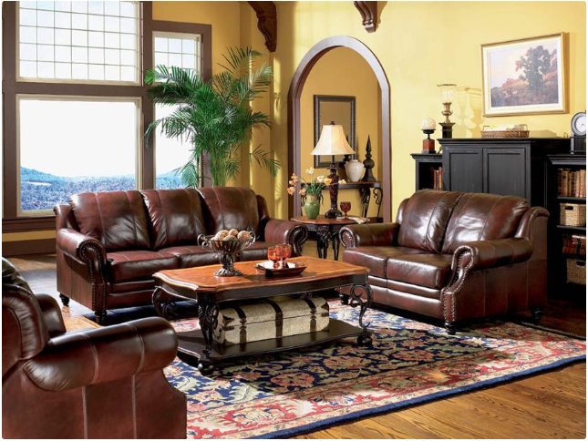 Elevations Princeton Burgundy Sofa