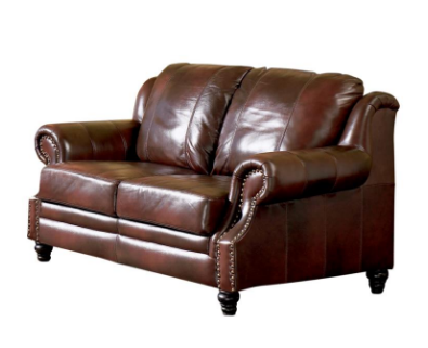 Elevations Princeton Burgundy Stationary Loveseat