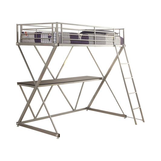 SILVER - TWIN WORKSTATION LOFT BED