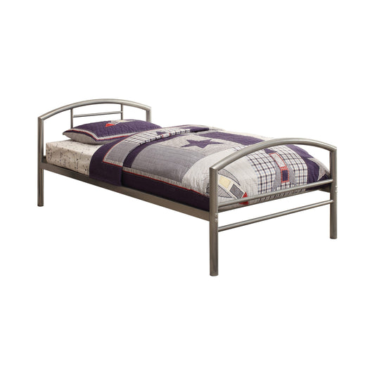 SILVER - TWIN METAL BED