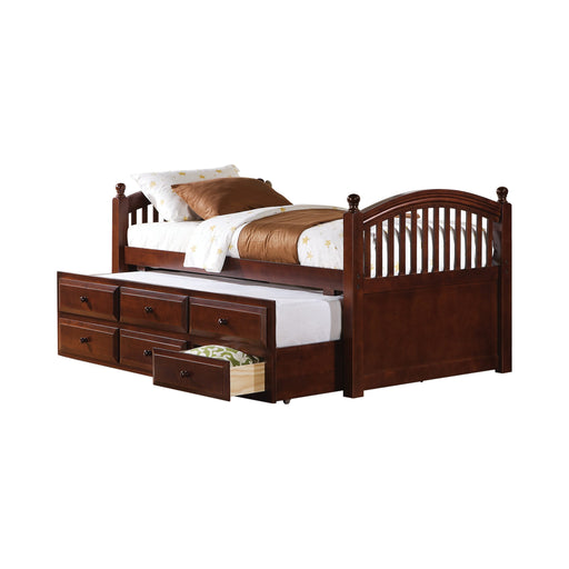 CHESTNUT  TWIN BED - Brown Transitional Panel Bed Bed | NorCal Furniture Santa Clara CA