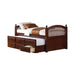 CHESTNUT  TWIN BED - Brown Transitional Panel Bed Bed | NorCal Furniture Santa Clara CA