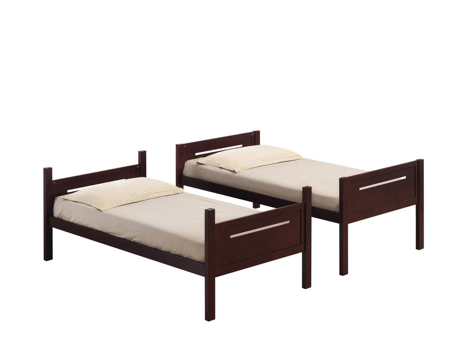 ESPRESSO  TWINTWIN BUNK BED - Brown Transitional Bunk Bed Bed | NorCal Furniture Santa Clara CA