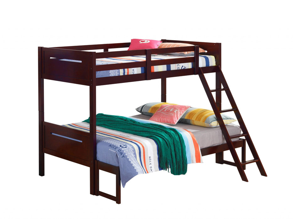 ESPRESSO  TWINFULL BUNK BED - Brown Transitional Bunk Bed Bed | NorCal Furniture Santa Clara CA