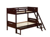 ESPRESSO  TWINFULL BUNK BED - Brown Transitional Bunk Bed Bed | NorCal Furniture Santa Clara CA