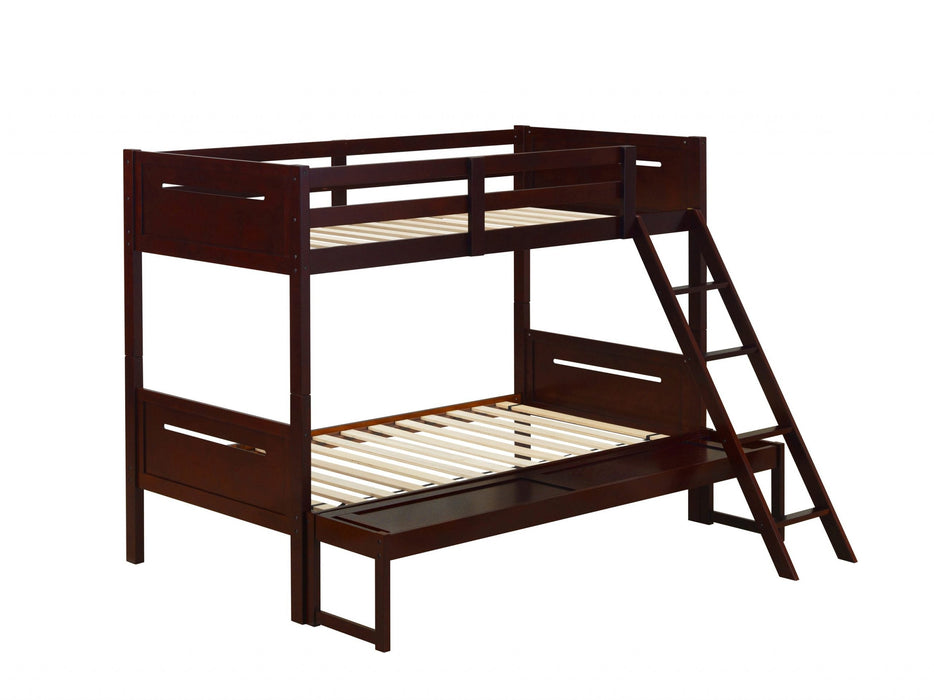 ESPRESSO  TWINFULL BUNK BED - Brown Transitional Bunk Bed Bed | NorCal Furniture Santa Clara CA