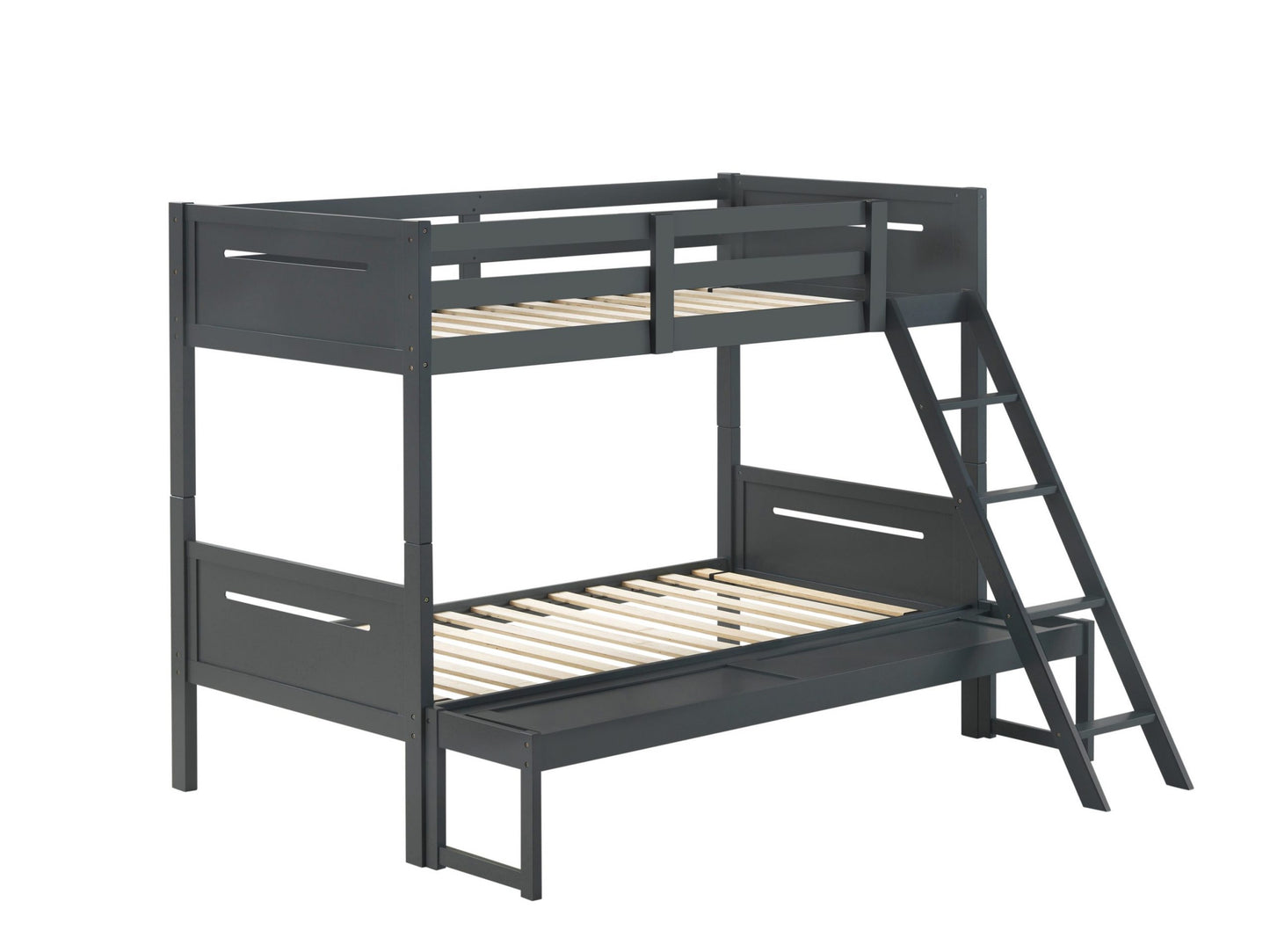 GREY - TWIN/FULL BUNK BED