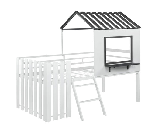 WHITE - TWIN LOFT BED