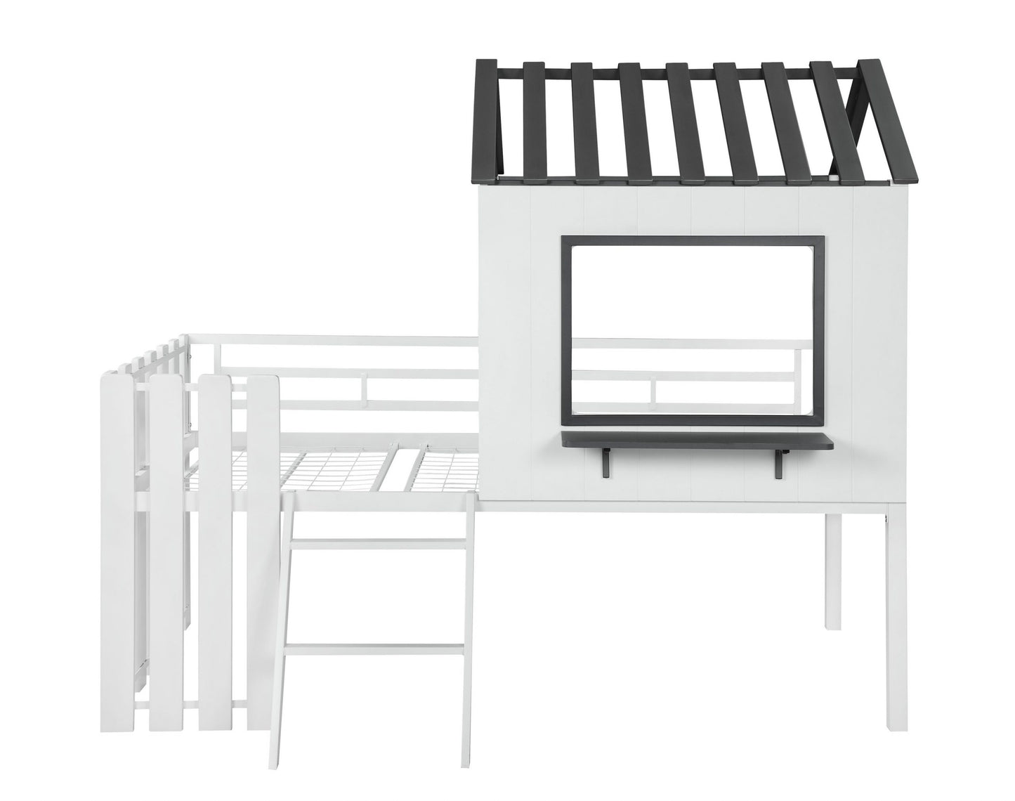 WHITE - TWIN LOFT BED