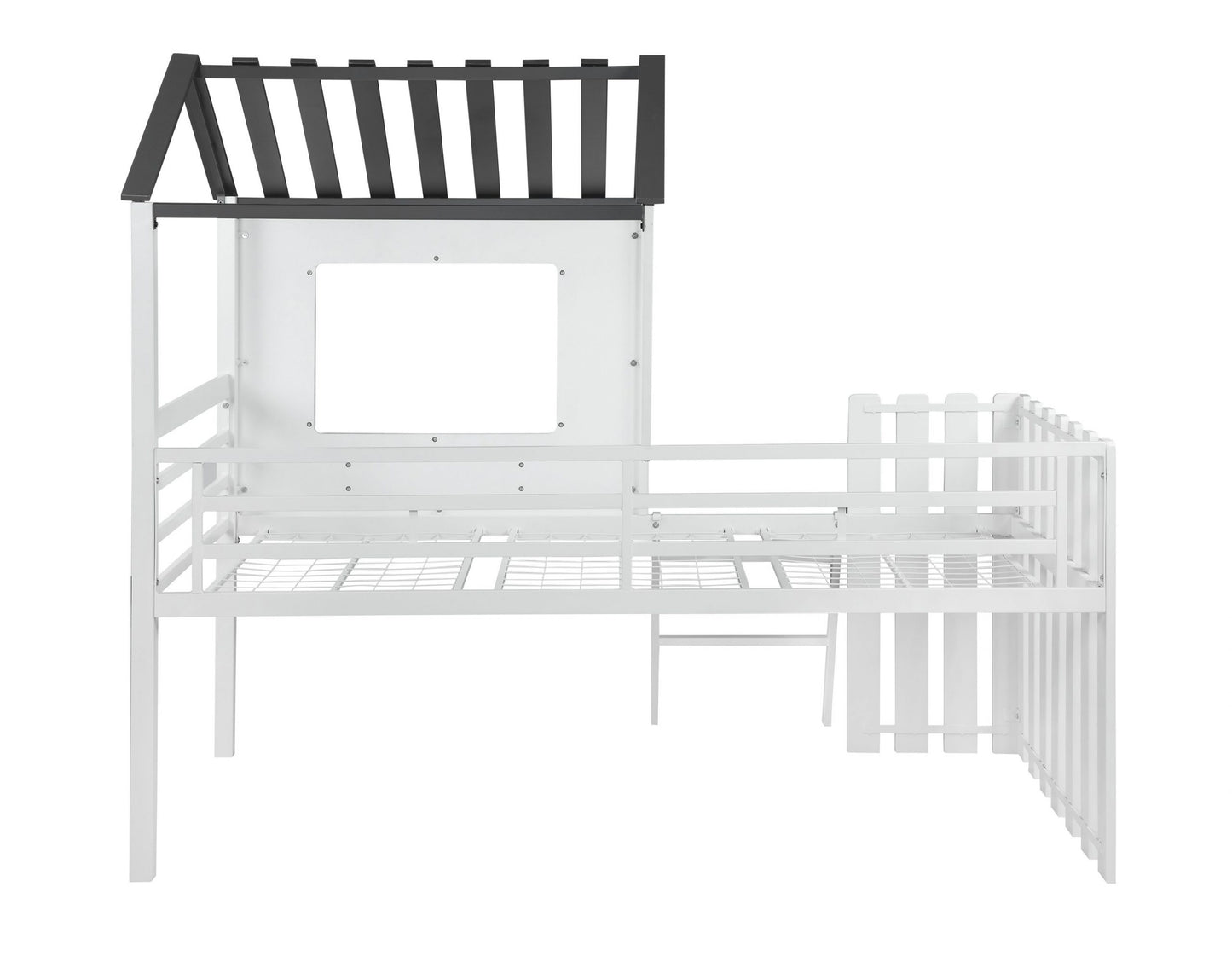 WHITE - TWIN LOFT BED