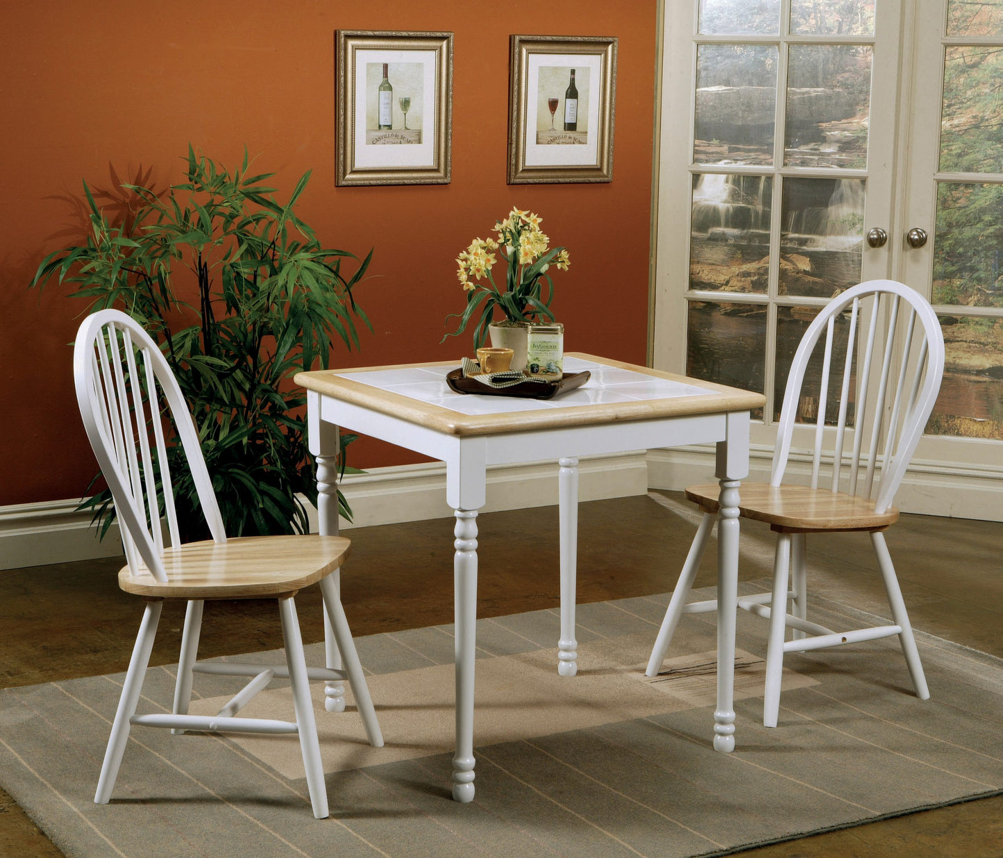 WHITE - SQUARE TOP DINING TABLE