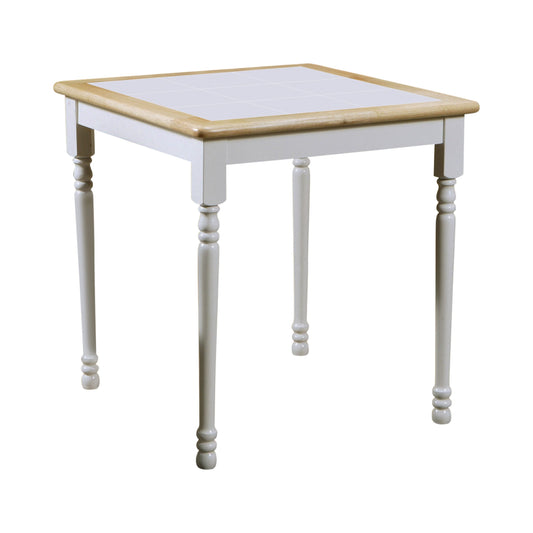 WHITE - SQUARE TOP DINING TABLE