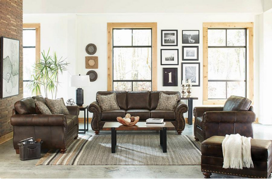 Elevations Dark Brown Stationary Sofa