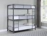 GREY TRIPLE TWIN BUNK BED - Grey Bunk Bed Bed | NorCal Furniture Santa Clara CA