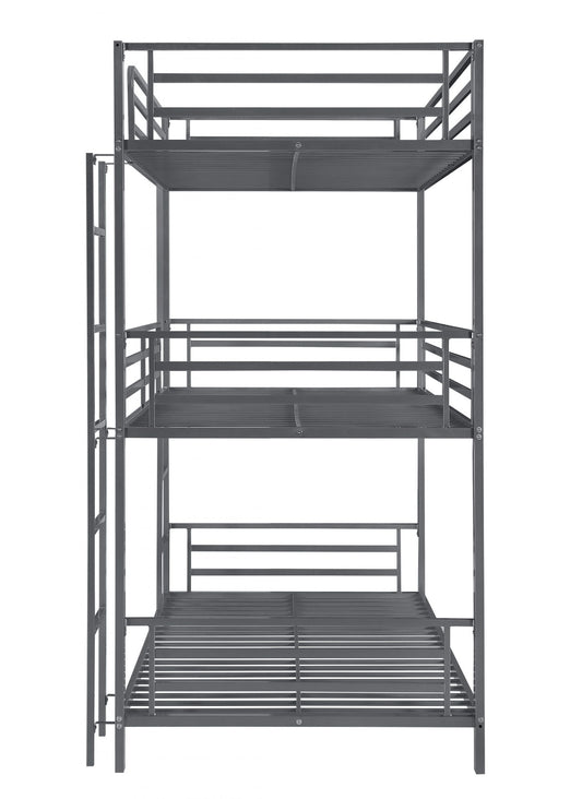 GREY- TRIPLE TWIN BUNK BED