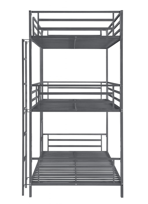 GREY TRIPLE TWIN BUNK BED - Grey Bunk Bed Bed | NorCal Furniture Santa Clara CA